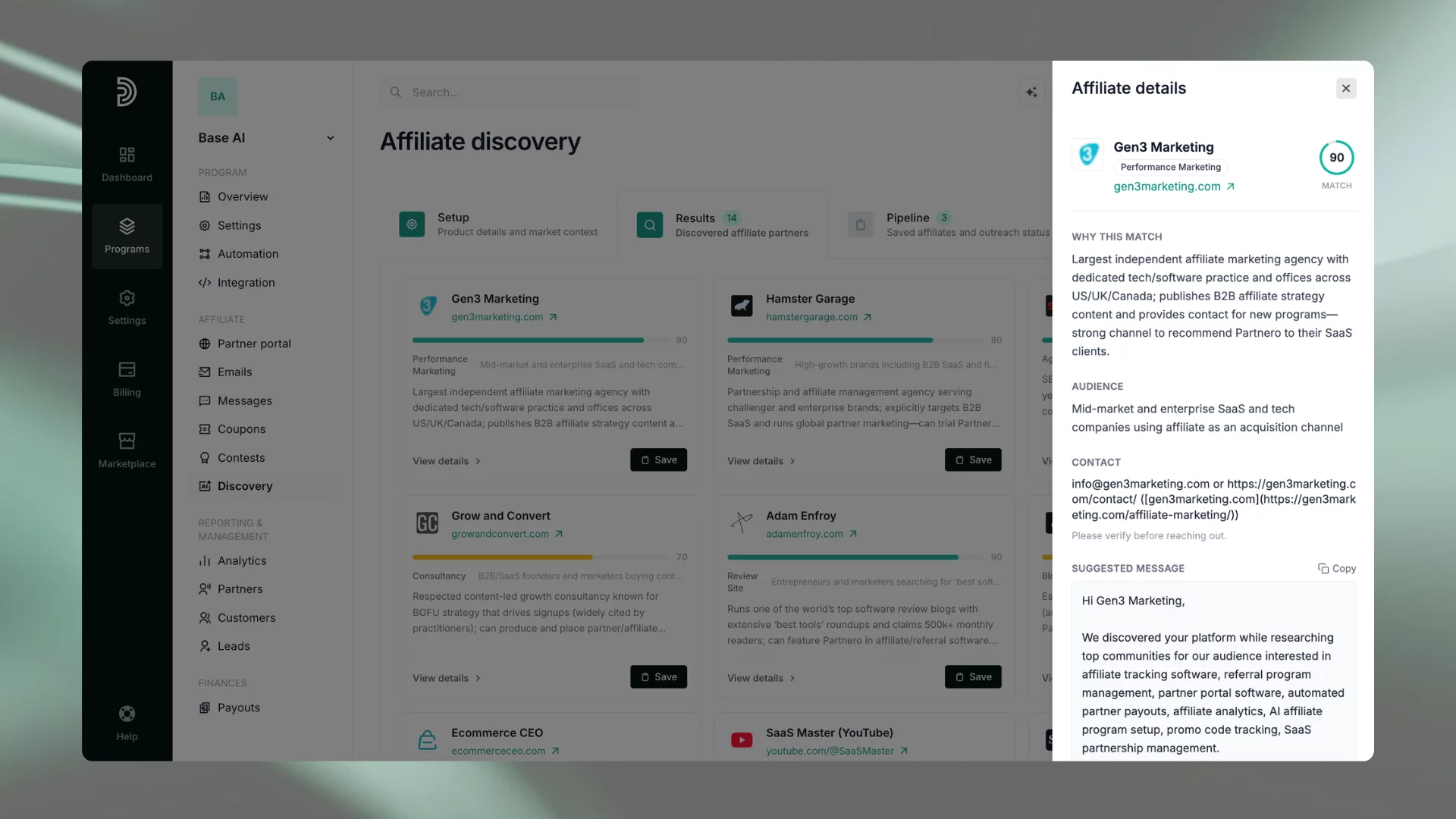 AI Discovery prospect details on Partnero